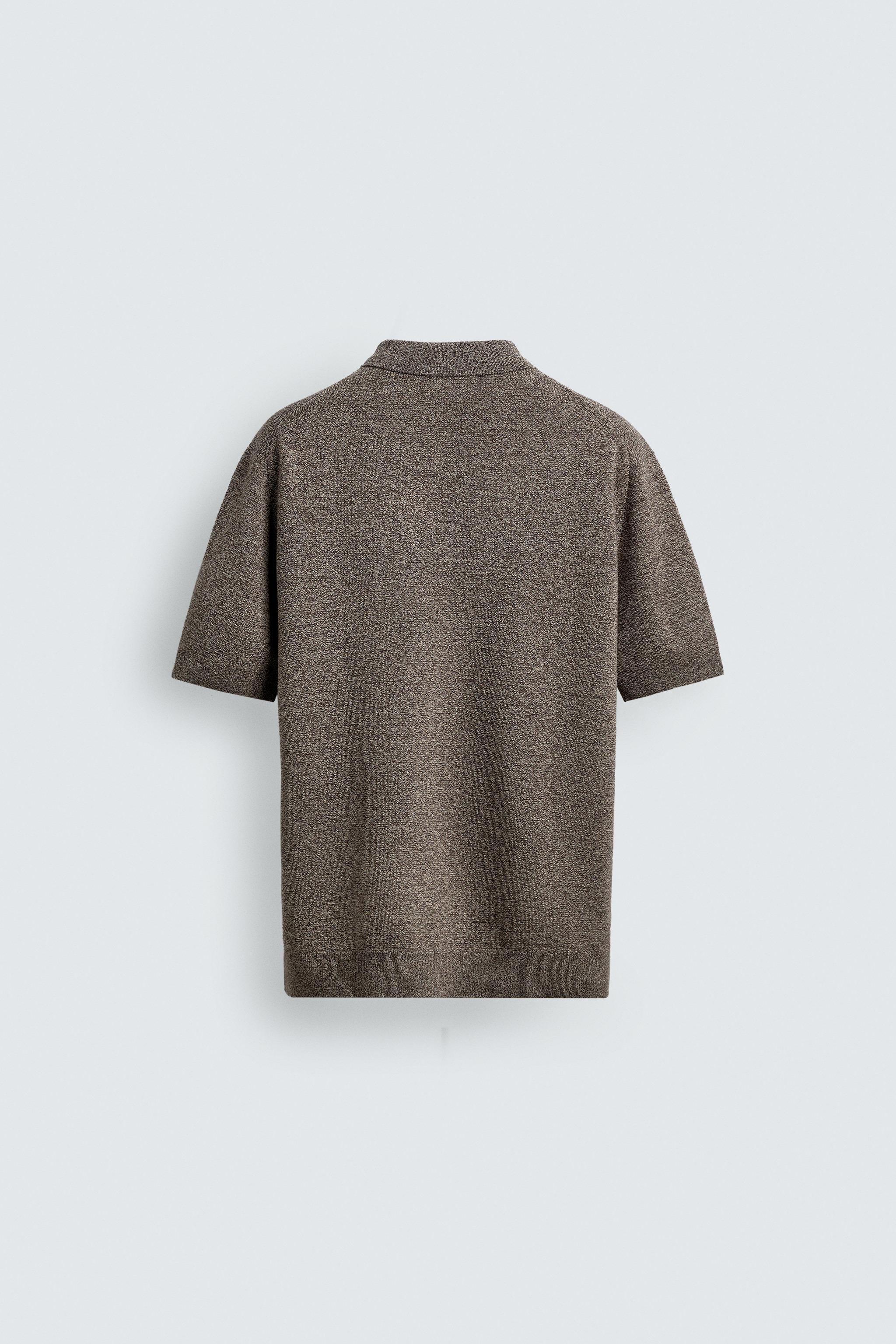 KNIT ZIP POLO SHIRT